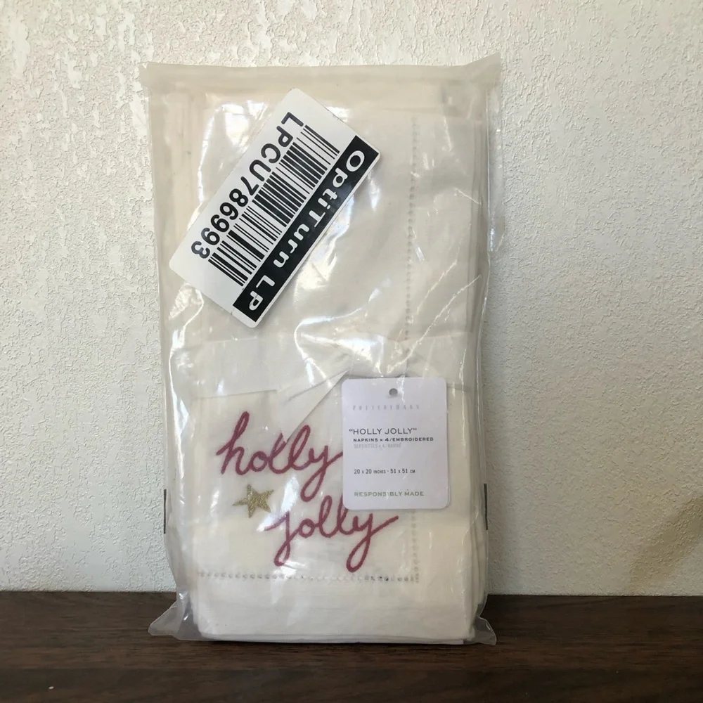 Pottery Barn Holly Jolly Napkins